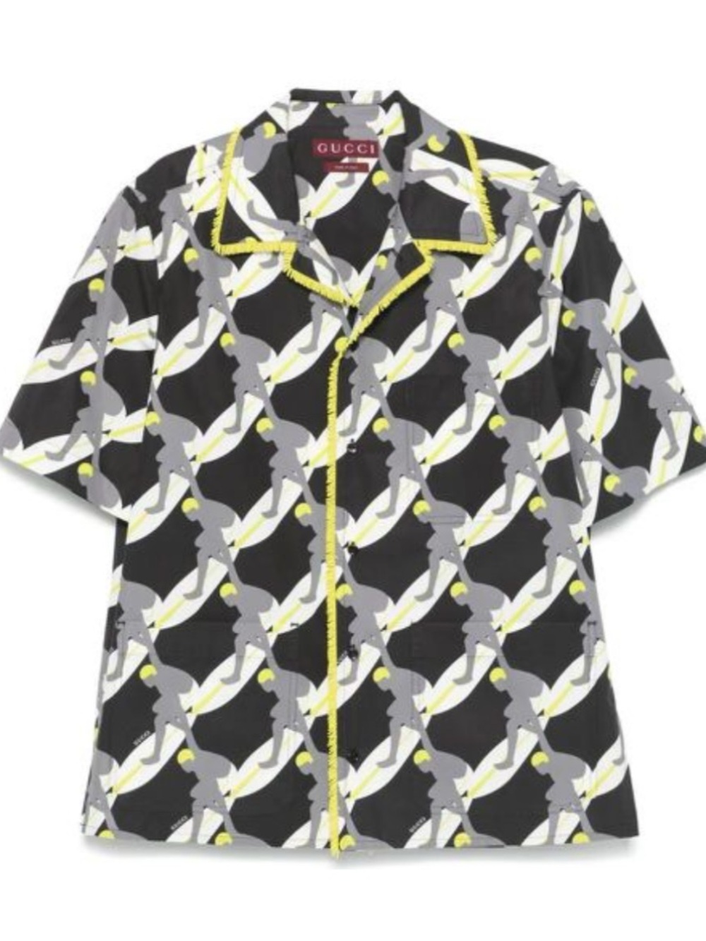 Gucci "twisted surf on pop" silk bowling shirt, size 48/ medium made Italy